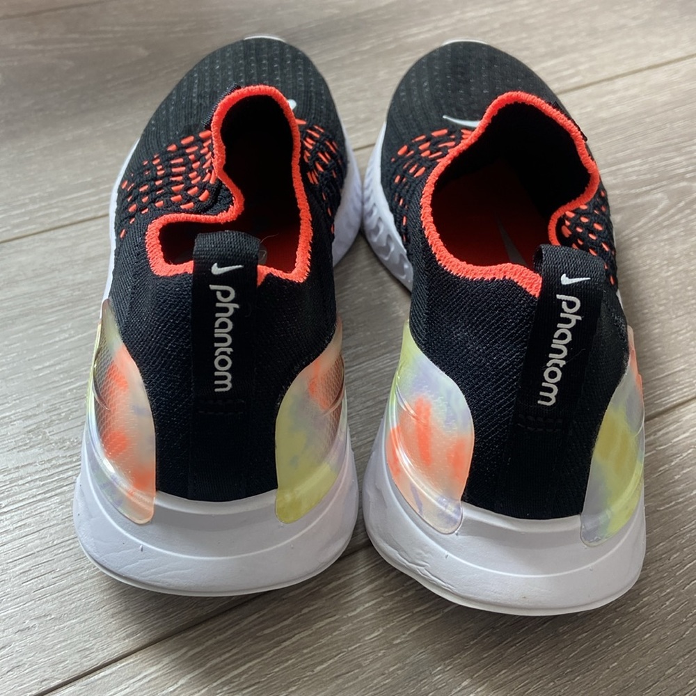Nike Women’s Slip-On Knit Trainers — Black, Orange & White - Picture 6 of 8